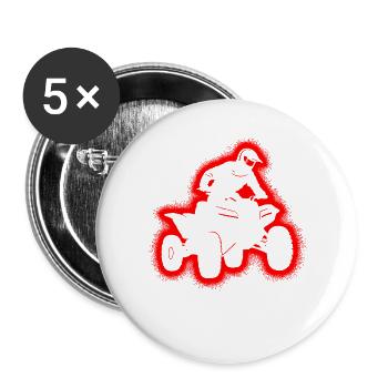 Quad ATV Motocross Kinder Jungen Herren Offroad - Buttons groß 56 mm (5er Pack) - Weiß - Vorne