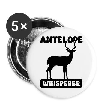 Antelope Wildlife Safari - Buttons large 2.2''/56 mm (5-pack) - white - Front