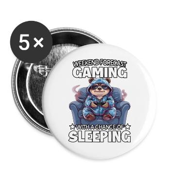 Weekend gaming: Sleep probability - Buttons large 2.2''/56 mm (5-pack) - white - Front