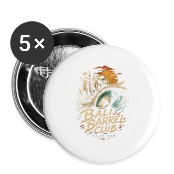 Bali Barrel Club Surf - Buttons large 2.2''/56 mm (5-pack) - white - Front