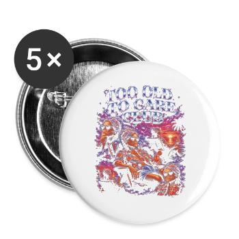 Vacances de grand-mère du club trop vieux pour s’en soucier - Lot de 5 grands badges (56 mm) - blanc - Devant