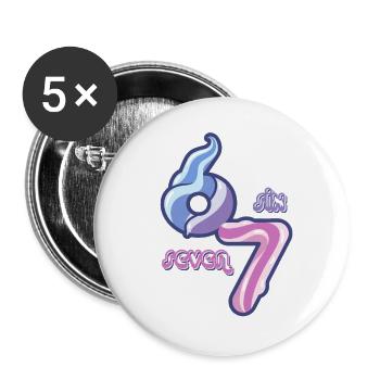Candy Swirl 67 meme Neon Doodle - Buttons large 2.2''/56 mm (5-pack) - white - Front