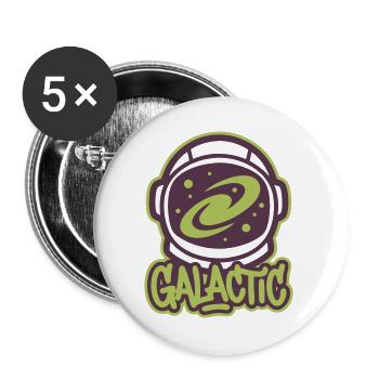 Galaxy Astronaut Helmet Logo - Buttons large 2.2''/56 mm (5-pack) - white - Front