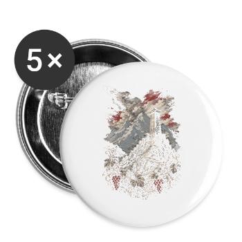 Georgia Georgian Tbilisi Sakartvelo - Buttons large 2.2''/56 mm (5-pack) - white - Front