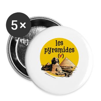 Egypt I love the pyramids - Buttons large 2.2''/56 mm (5-pack) - white - Front