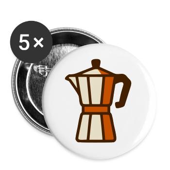 Espresso Maker Coffee Icon - Buttons large 2.2''/56 mm (5-pack) - white - Front