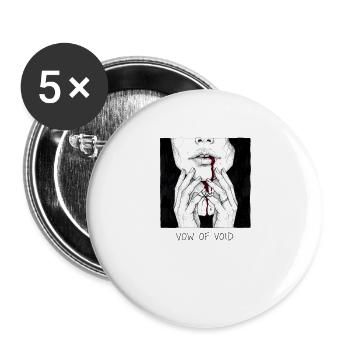 Vow of Void: Lip History - Buttons large 2.2''/56 mm (5-pack) - white - Front
