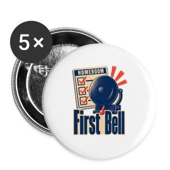Homeroom Teacher Gift First Bell First Day of Scho - Buttons large 2.2''/56 mm (5-pack) - white - Front