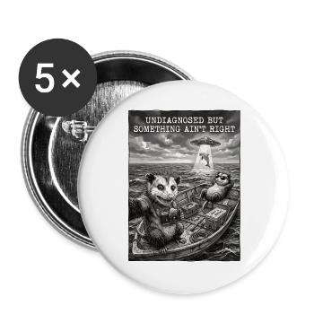 Undiagnosed but something ain't right - Buttons large 2.2''/56 mm (5-pack) - white - Front