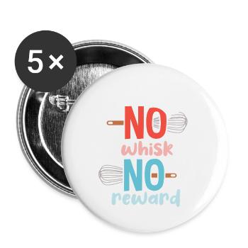 Pâtisserie Pâtissière Pât - Lot de 5 grands badges (56 mm) - blanc - Devant