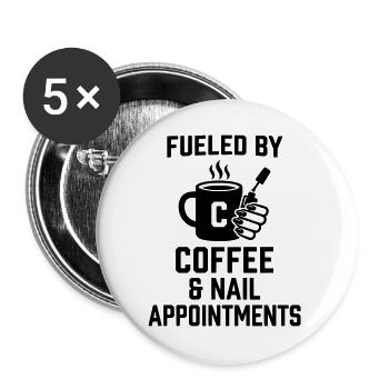 Coffee Nails Nail Design - Buttons large 2.2''/56 mm (5-pack) - white - Front
