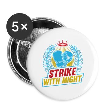 Strike With Might Gloves Boxing Gloves - Buttons large 2.2''/56 mm (5-pack) - white - Front