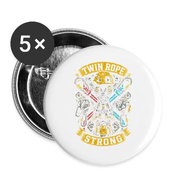 Industrial Climber Height Worker Twin Rope Strong - Buttons large 2.2''/56 mm (5-pack) - white - Front