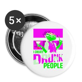waiter bartender bartender bartender barchef - Buttons large 2.2''/56 mm (5-pack) - white - Front