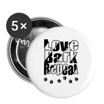 For the Love of Repeating - Buttons large 2.2''/56 mm (5-pack) - white - Front