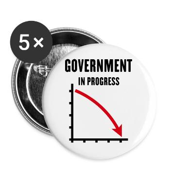Government In Progress (Government Policy / POS2C) - Buttons large 2.2''/56 mm (5-pack) - white - Front