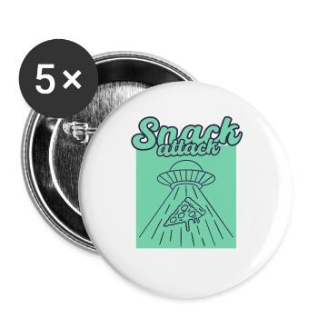 UFO Pizza Snack - Buttons large 2.2''/56 mm (5-pack) - white - Front
