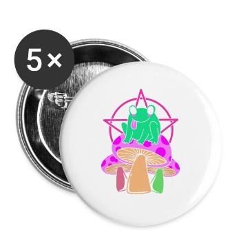 Pastel Gothic - Buttons large 2.2''/56 mm (5-pack) - white - Front