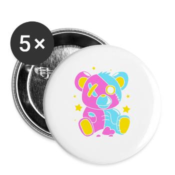 Pastel Gothic - Buttons large 2.2''/56 mm (5-pack) - white - Front