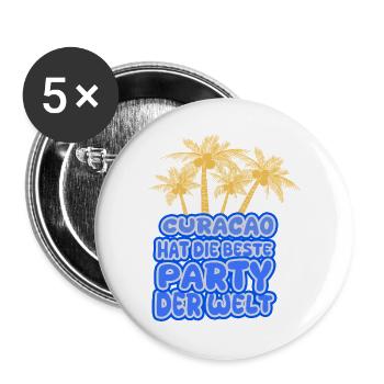 Urlaubsregion Curacao - Buttons groß 56 mm (5er Pack) - Weiß - Vorne