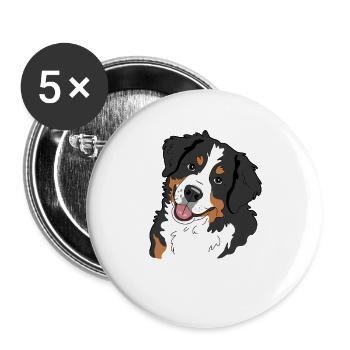Bernese Mountain Dog - Buttons large 2.2''/56 mm (5-pack) - white - Front