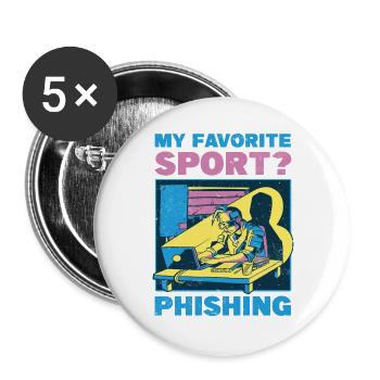 IT Geschenk lustig Informatiker Sicherheit Spruch - Buttons groß 56 mm (5er Pack) - Weiß - Vorne