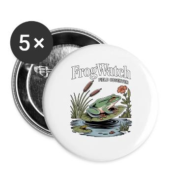 FrogWatch Field Observer Wetland Wildlif - Buttons groß 56 mm (5er Pack) - Weiß - Vorne