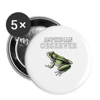 AmphIbian Observer Wetland Wildlif - Buttons groß 56 mm (5er Pack) - Weiß - Vorne