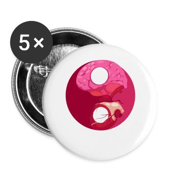 Qigong Qi Gong Tai Chi Chigong USA Flagge - Buttons groß 56 mm (5er Pack) - Weiß - Vorne