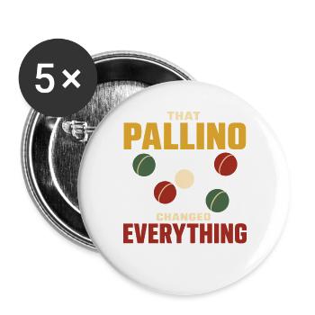 Boccia Ball Boccia Spieler Pallino Boccia Liga - Buttons groß 56 mm (5er Pack) - Weiß - Vorne