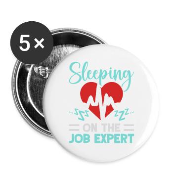 Anesthesiologist Job Expert Anesthesia - Buttons groß 56 mm (5er Pack) - Weiß - Vorne