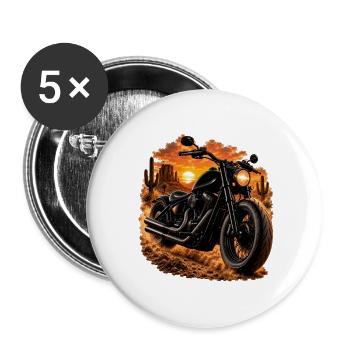 Wüsten-Cruiser - Buttons groß 56 mm (5er Pack) - Weiß - Vorne