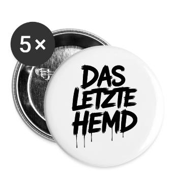 Das Letzte Hemd Steuerzahler Inflation Steuern - Buttons groß 56 mm (5er Pack) - Weiß - Vorne