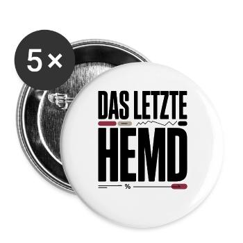 Das Letzte Hemd Steuerzahler Inflation Steuern - Buttons groß 56 mm (5er Pack) - Weiß - Vorne