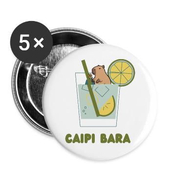 CAIPI BARA - Buttons groß 56 mm (5er Pack) - Weiß - Vorne
