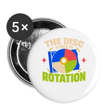 Cd-sammler Kompaktplatte Physisches Medium - Buttons groß 56 mm (5er Pack) - Weiß - Vorne