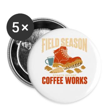 Archäologe Archäologie Feldsaison Team Geschenk - Buttons groß 56 mm (5er Pack) - Weiß - Vorne