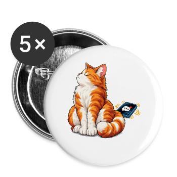 "Gleich antworten" ist kein gültiger Befehl - Buttons groß 56 mm (5er Pack) - Weiß - Vorne