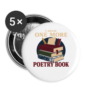 Liebhaber Der Poesie Dichter Poesie-club - Buttons groß 56 mm (5er Pack) - Weiß - Vorne