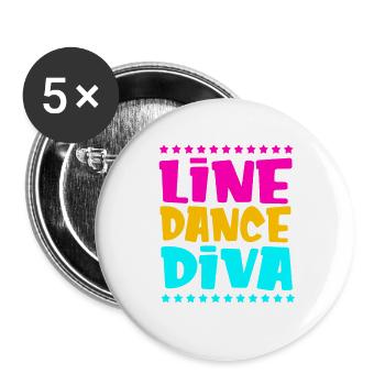 Linedance - Buttons groß 56 mm (5er Pack) - Weiß - Vorne