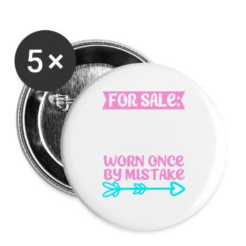 Scheidung - Buttons groß 56 mm (5er Pack) - Weiß - Vorne