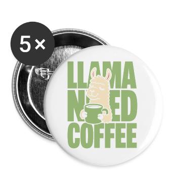 Nap Master – Schlafendes Capybara - Buttons groß 56 mm (5er Pack) - Weiß - Vorne