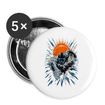 Schwimmen - Buttons groß 56 mm (5er Pack) - Weiß - Vorne