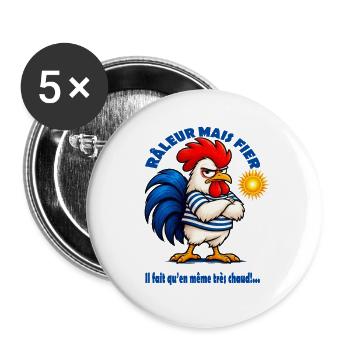 Der französische Nörgler - Buttons groß 56 mm (5er Pack) - Weiß - Vorne