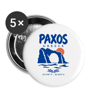 Paxos Tripitos Arch - Buttons groß 56 mm (5er Pack) - Weiß - Vorne