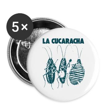 La Cucaracha Band - Buttons groß 56 mm (5er Pack) - Weiß - Vorne