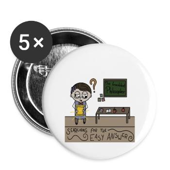 Der fälschende Philosoph - Buttons groß 56 mm (5er Pack) - Weiß - Vorne