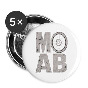  Moab Mountain Biking Wheel Outdoor Cyclist Biker - Buttons groß 56 mm (5er Pack) - Weiß - Vorne