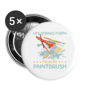 Artist Painter Graphic Life Springs Forth Art - Buttons groß 56 mm (5er Pack) - Weiß - Vorne
