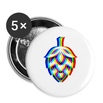 Das letzte Bier war schlecht. - Buttons groß 56 mm (5er Pack) - Weiß - Vorne